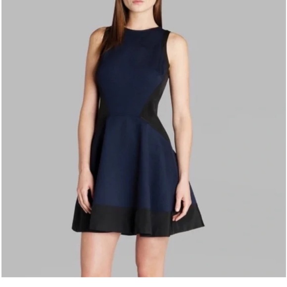 Ted Baker Hearn dress, size 1 (small) navy and black. - Picture 2 of 5